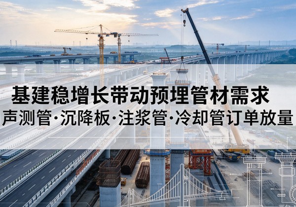 尚义基建稳增长带动预埋监测管材需求，声测管、沉降板、注浆管订单持续放量